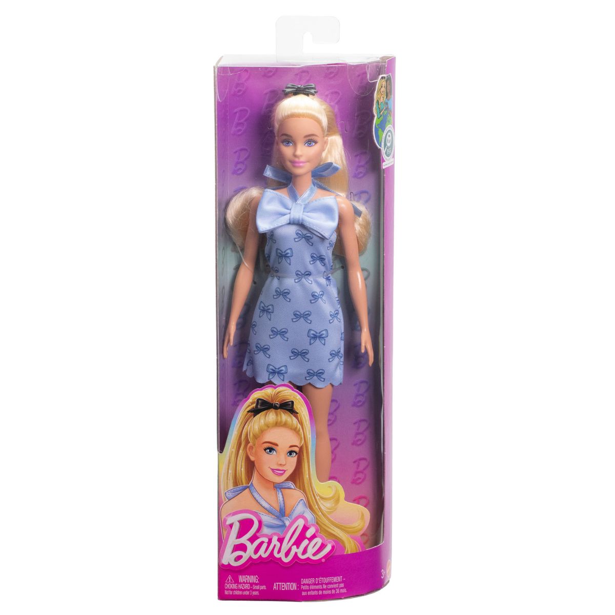 Đồ Chơi Búp Bê Thời Trang Fashionista - Blue Bow Halter Dress BARBIE FBR37