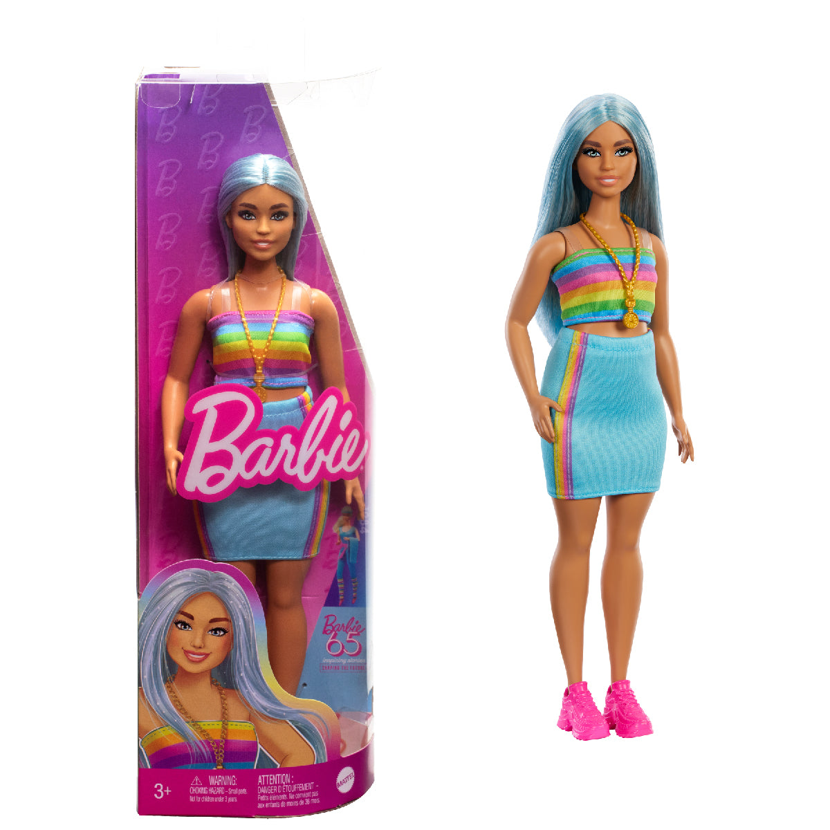 Búp Bê Thời Trang Fashionista - Cầu Vồng Đa Sắc Barbie Fbr37