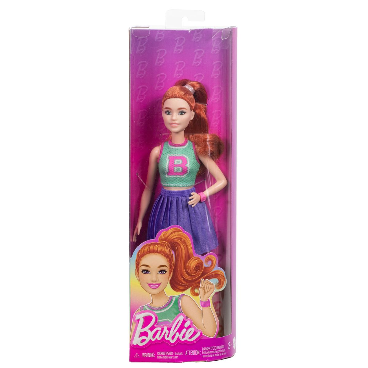 Đồ Chơi Búp Bê Thời Trang Fashionista - Pleated Purple Skirt BARBIE FBR37