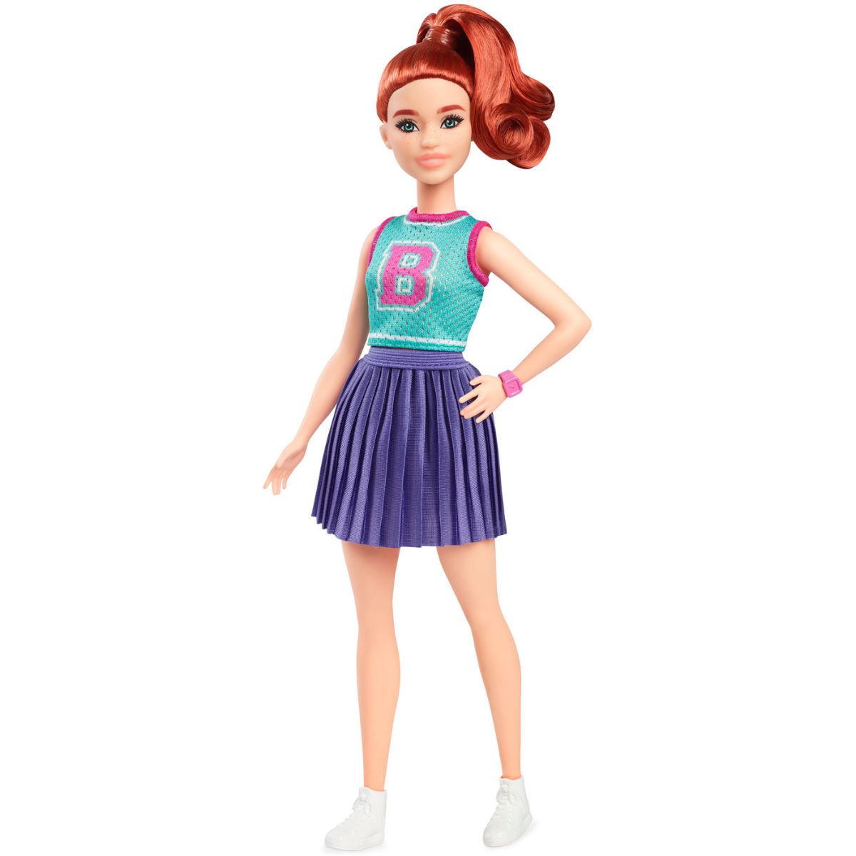 Đồ Chơi Búp Bê Thời Trang Fashionista - Pleated Purple Skirt BARBIE FBR37