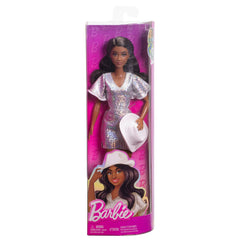 Đồ Chơi Búp Bê Thời Trang Fashionista - Sparkly Silver Dress BARBIE FBR37