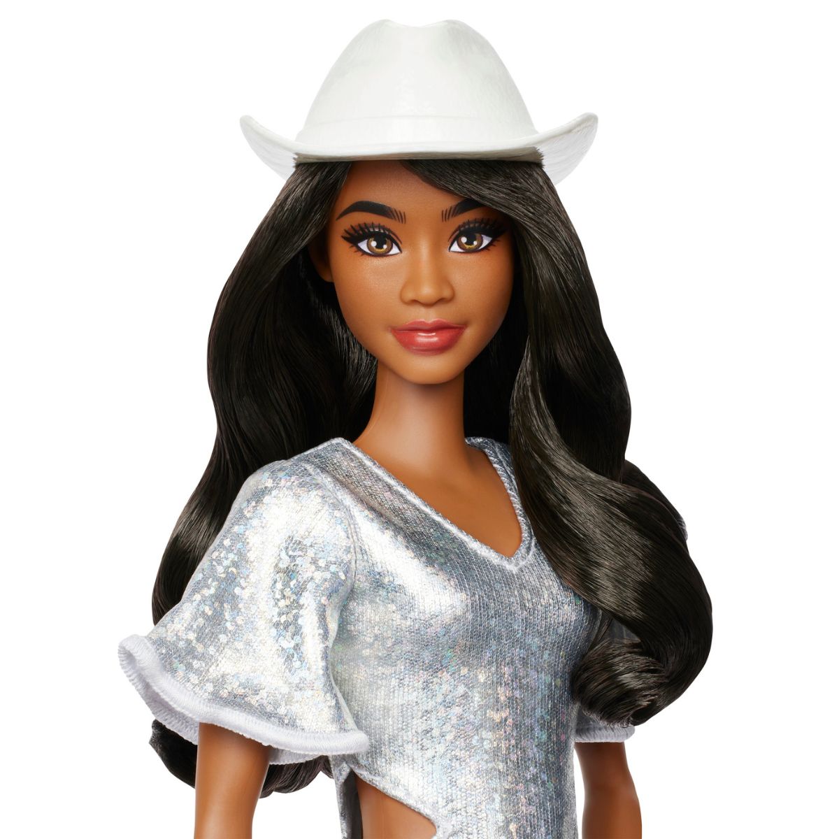 Đồ Chơi Búp Bê Thời Trang Fashionista - Sparkly Silver Dress BARBIE FBR37