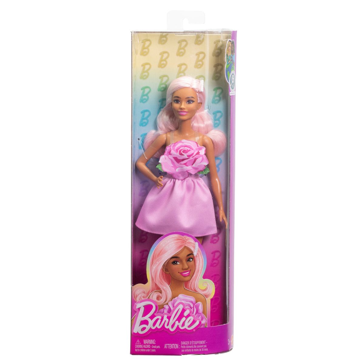 Đồ Chơi Búp Bê Thời Trang Fashionista - Strapless Rose Dress BARBIE FBR37