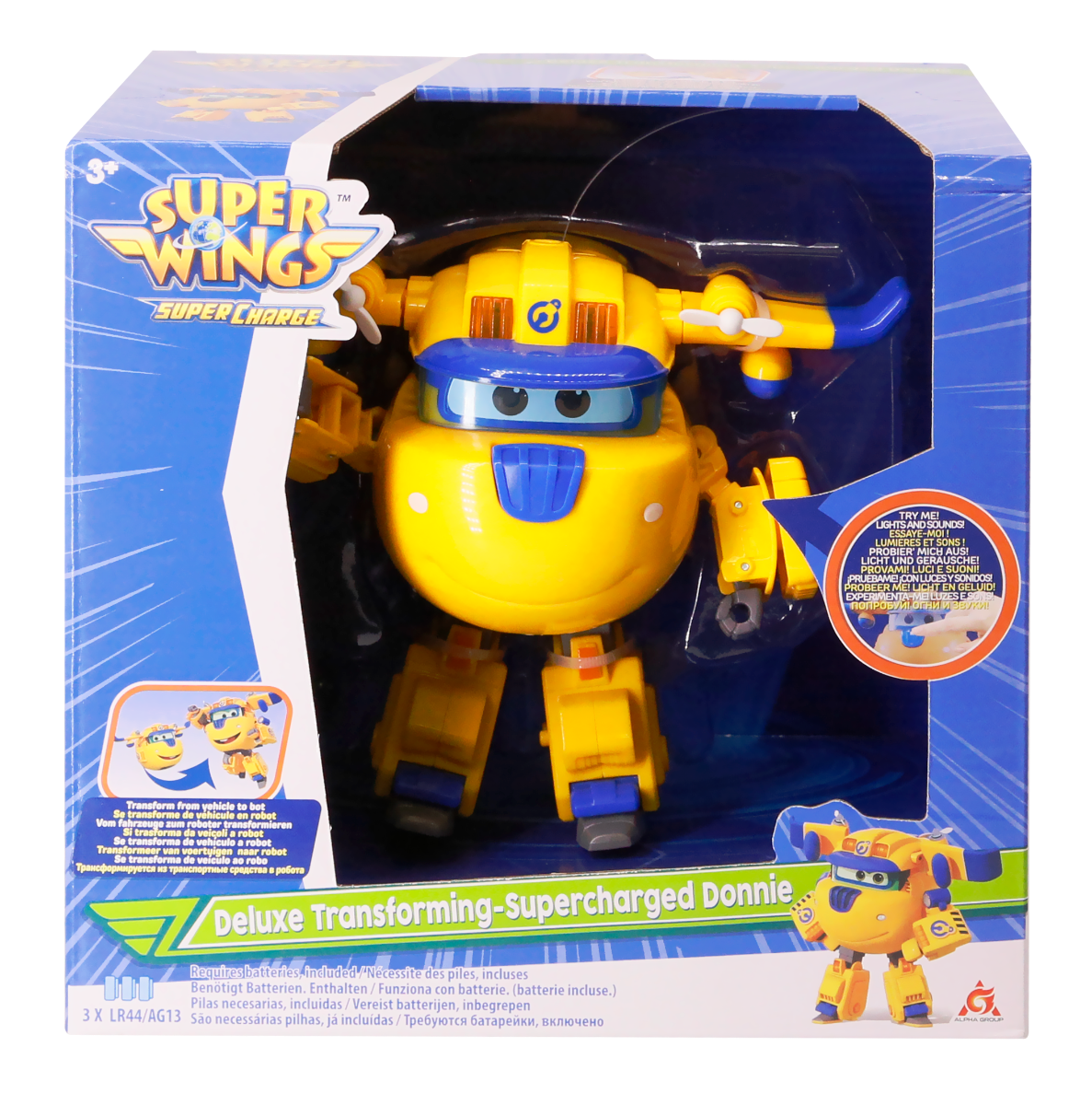 Robot Biến Hình Cỡ Lớn Có Đèn Và Âm Thanh - Donnie Siêu Cấp SUPERWINGS YW740432