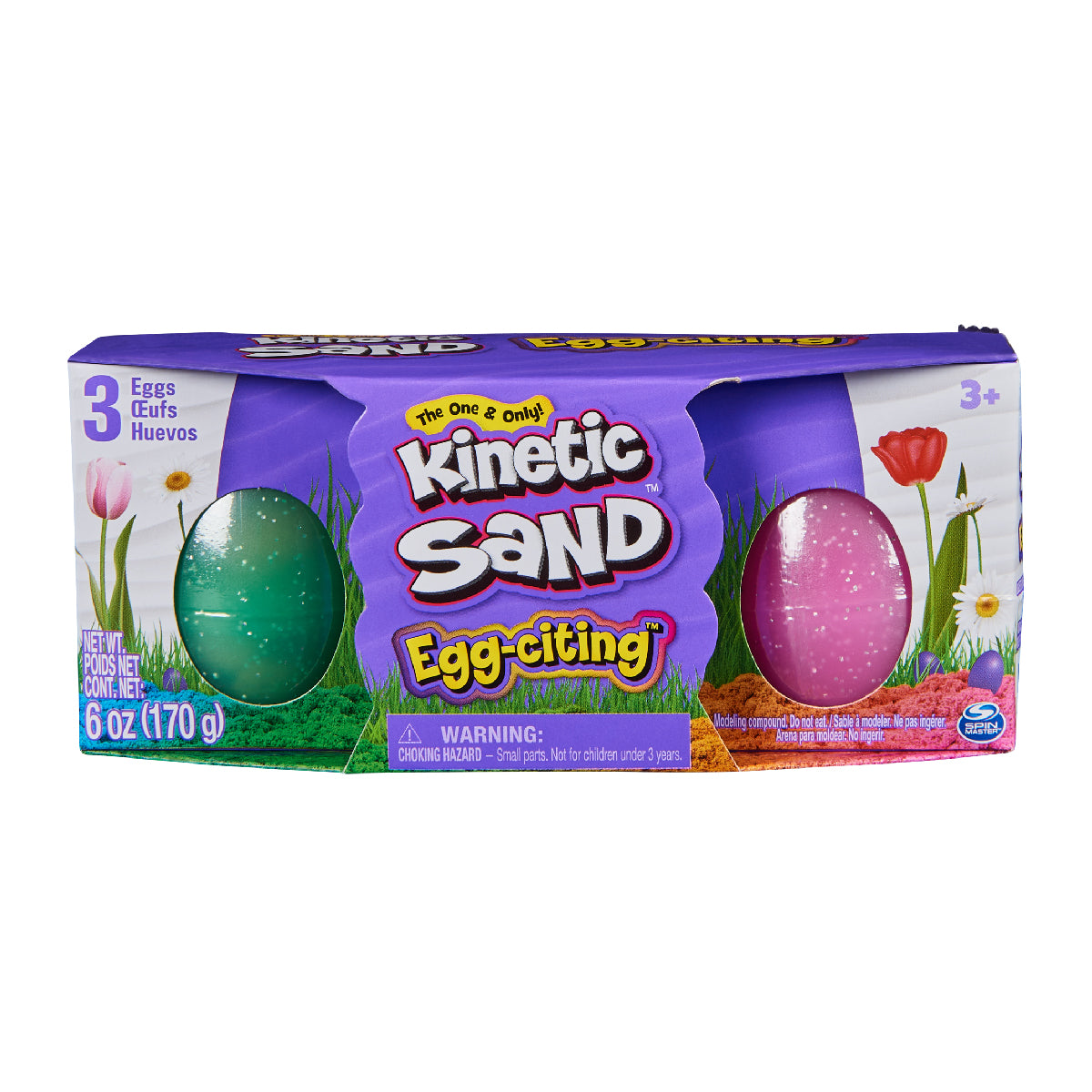 Đồ Chơi Cát Động Lực - Bộ 3 Trứng Lấp Lánh Kinetic Sand 6067680