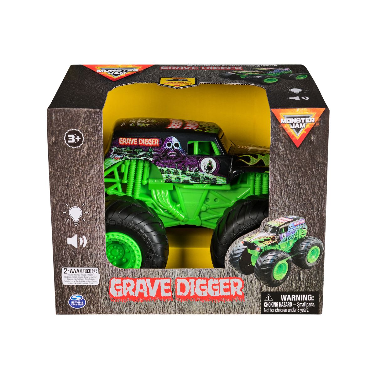 Đồ Chơi Chiến Xe 1:24 - Đèn & Âm Thanh Grave Digger VLL MONSTER JAM 6071191