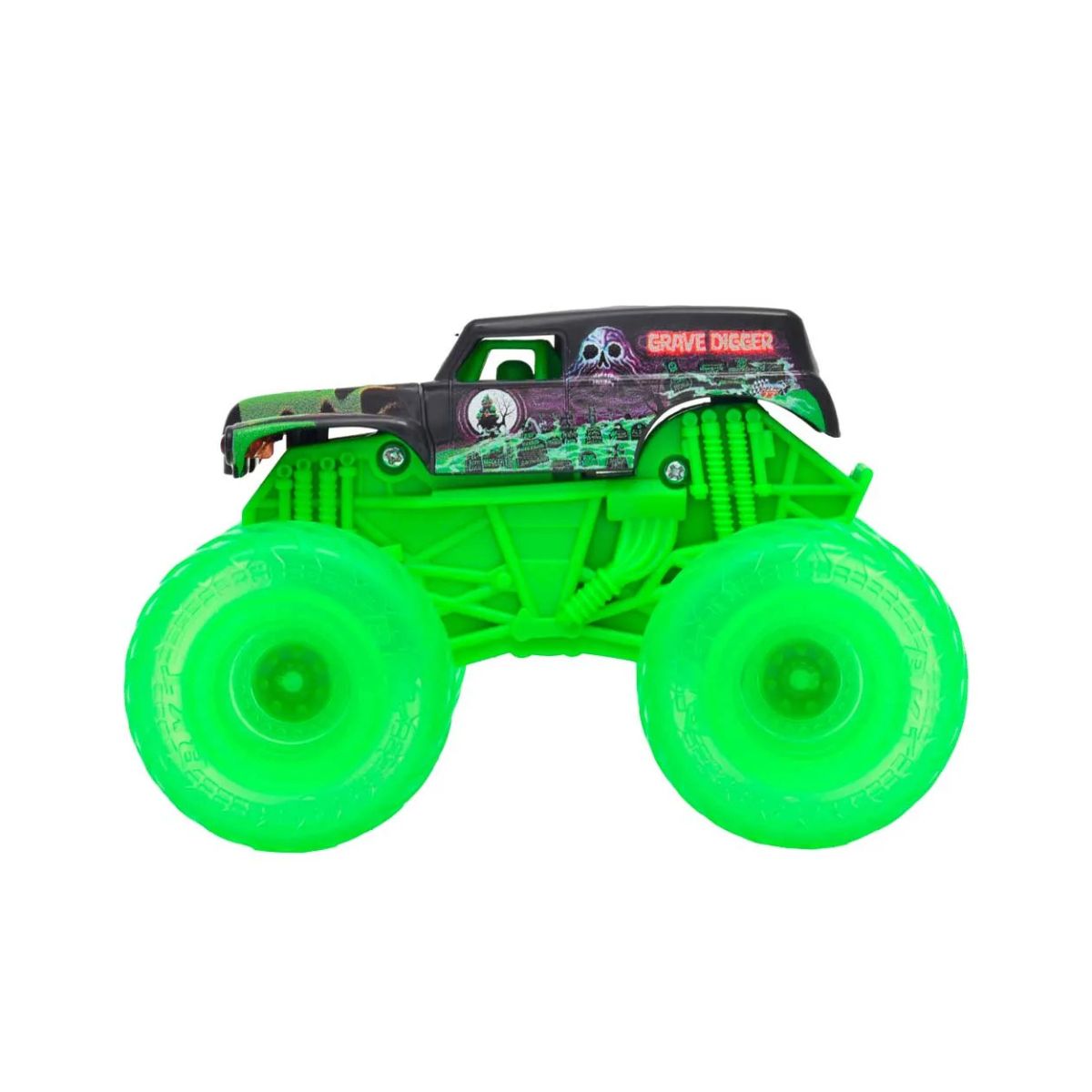 Đồ Chơi Chiến Xe MJ 1:43 - Bánh Xe Phát Sáng Grave Digger VLL MONSTER JAM 6071190