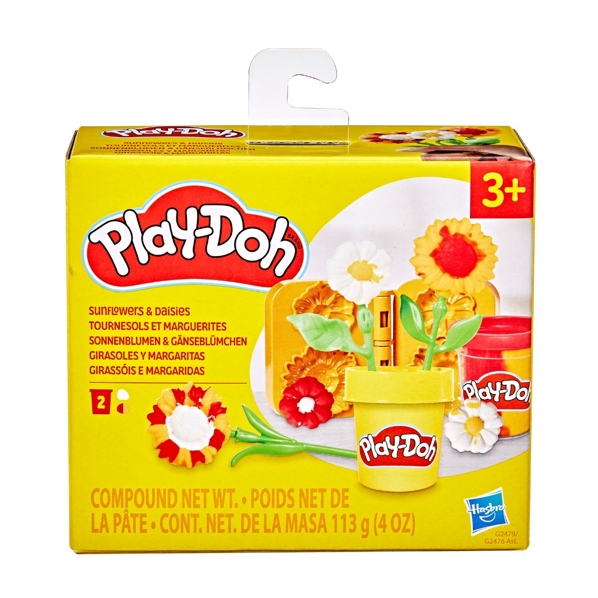 Đồ Chơi Combo Bộ Khuôn Làm Hoa Mặt Trời Và Bột Nặn 4 Màu Mini PLAYDOH CBG2479/G2476-23241