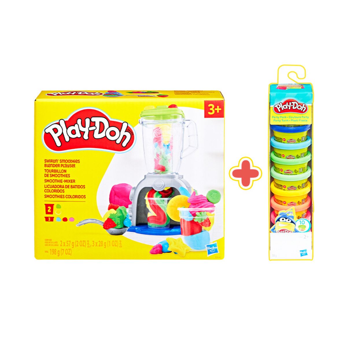 Đồ Chơi Combo Máy Xay Sinh Tố Vui Vẻ Và Ống Bột Nặn 10 Màu PLAYDOH CBF9142-22037