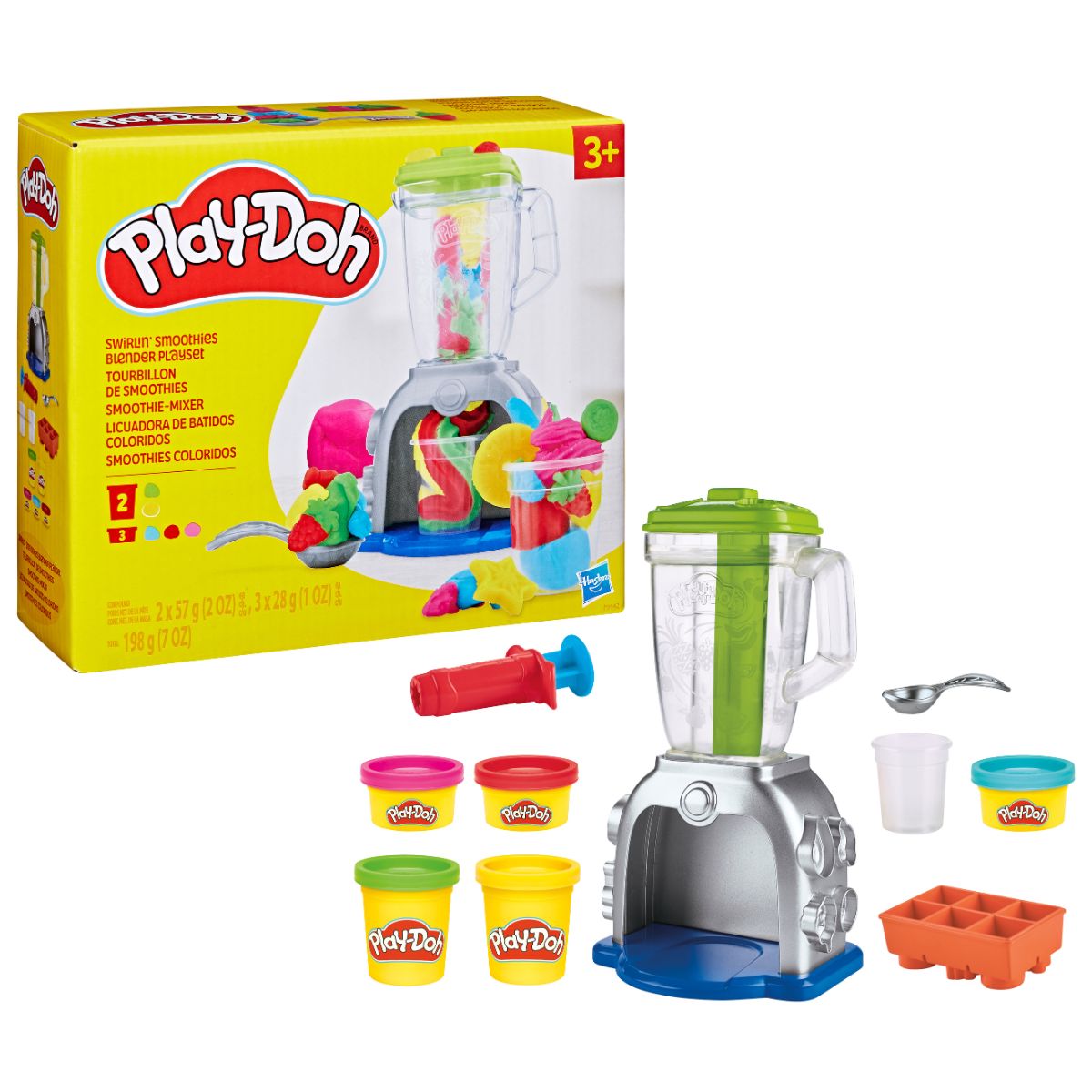 Đồ Chơi Combo Máy Xay Sinh Tố Vui Vẻ Và Ống Bột Nặn 10 Màu PLAYDOH CBF9142-22037