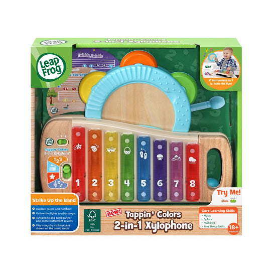 Đồ Chơi Đàn Xylophone Bằng Gỗ 2 Trong 1 Đa Sắc Màu LEAPFROG 80-615600