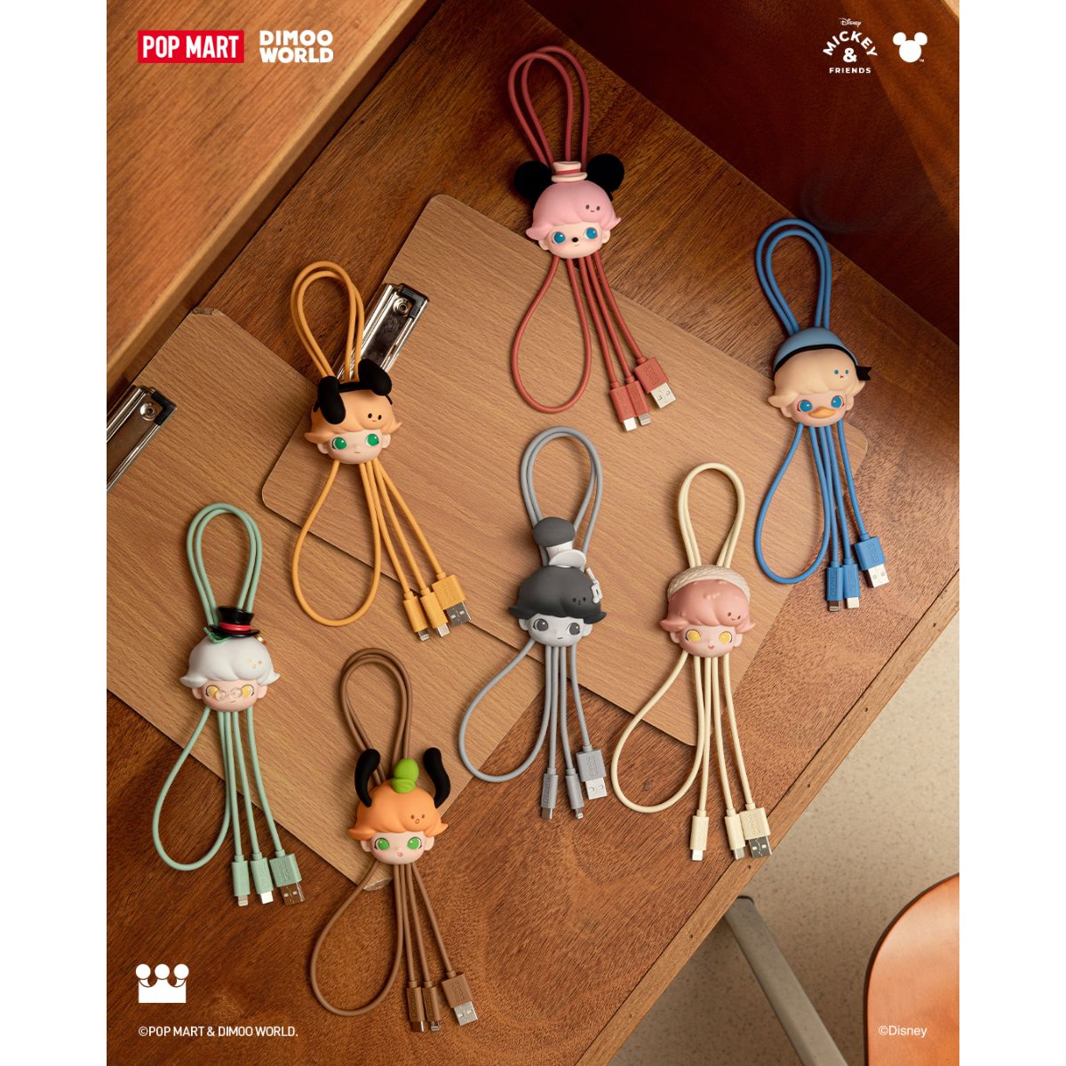 Dây Sạc Dimoo World × Disney Series-2 In 1 Cable Blind Box POP MART 6931571052829
