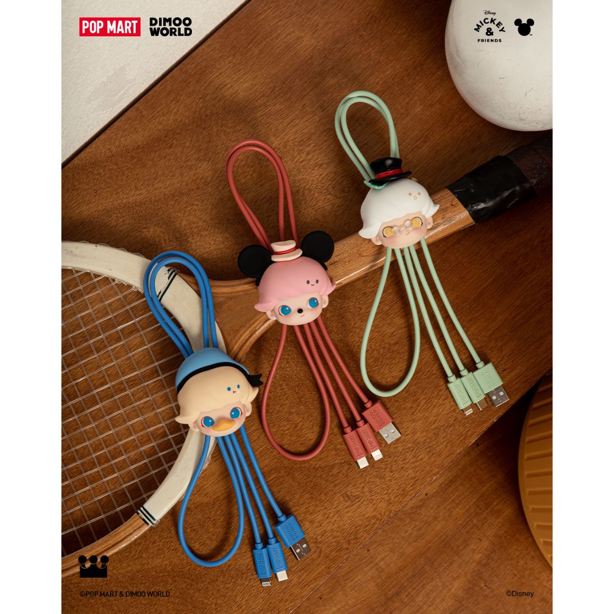 Dây Sạc Dimoo World × Disney Series-2 In 1 Cable Blind Box POP MART 6931571052829