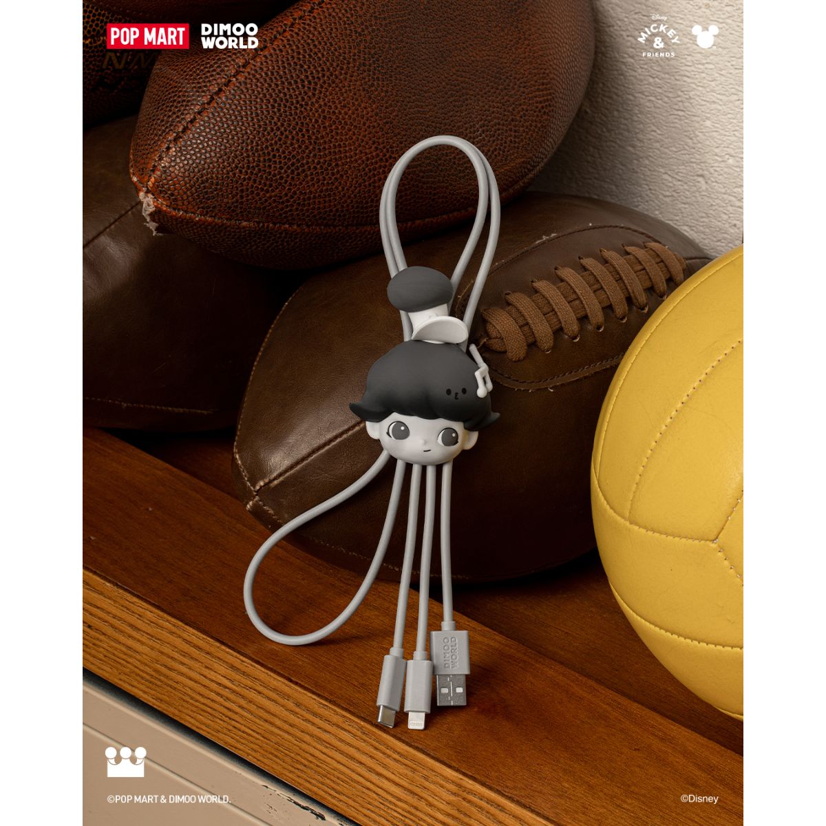 Dây Sạc Dimoo World × Disney Series-2 In 1 Cable Blind Box POP MART 6931571052829