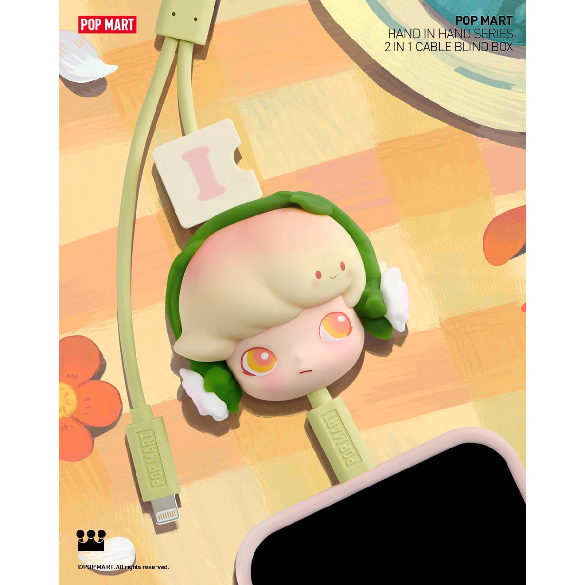 Dây Sạc Hand In Hand Series-2 In 1 Cable Blind Box POP MART 6931571082260