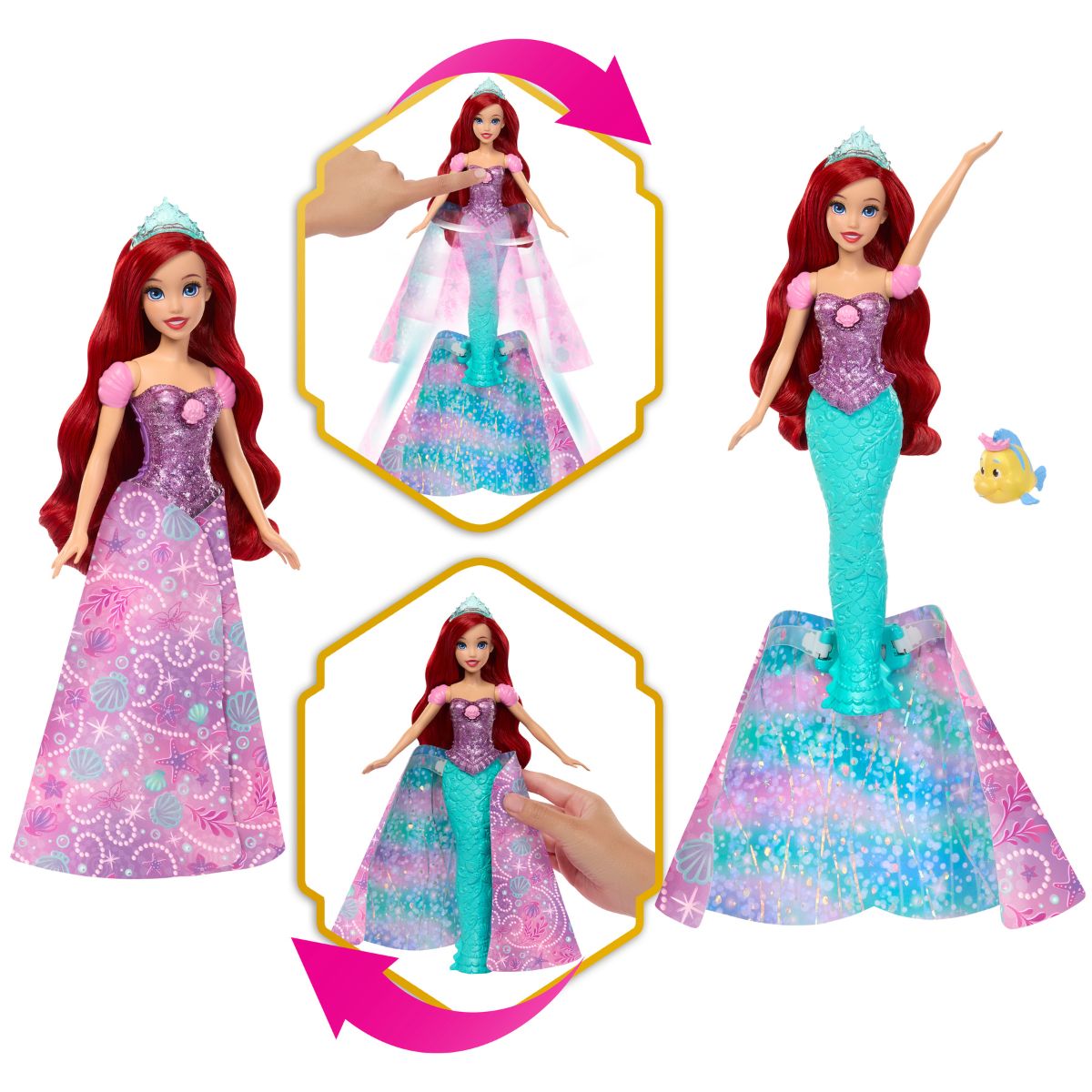 Đồ Chơi Disney Princess - Ariel Biến Hóa Diệu Kỳ DISNEY PRINCESS MATTEL JLK19