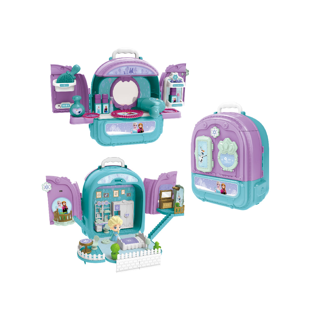 Đồ Chơi Ba Lô 2 Mặt Trang Điểm Và Phòng Ngủ Frozen SWEET HEART SH0140