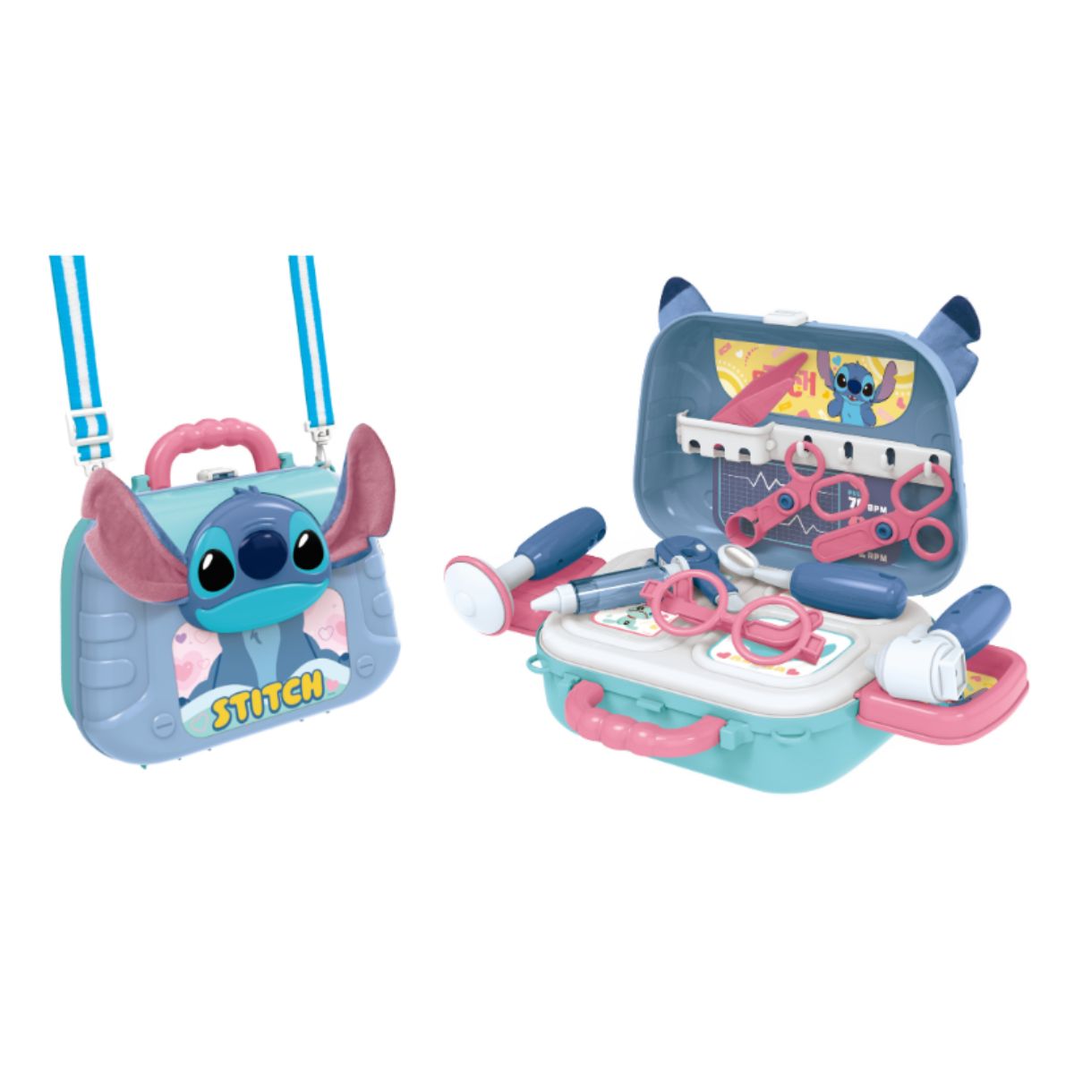 Đồ Chơi Bác Sĩ Dáng Túi Đeo Stitch PEEK A BOO ST008-935A