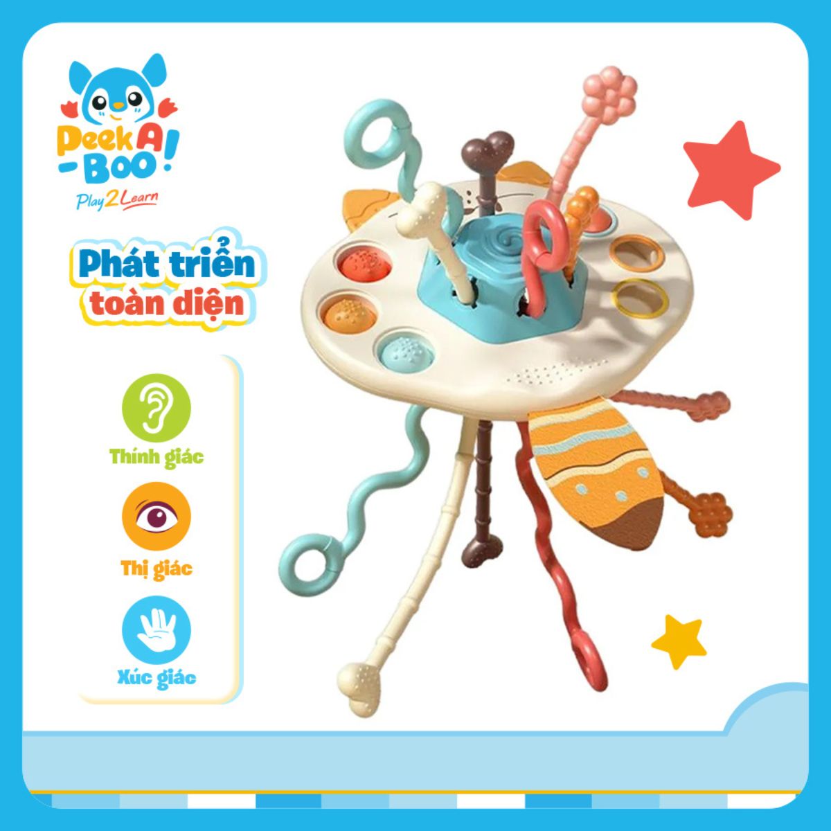 Đồ Chơi Bạn Cáo Kéo Dây Phát Triển Vận Động Tinh PEEK A BOO PAB063
