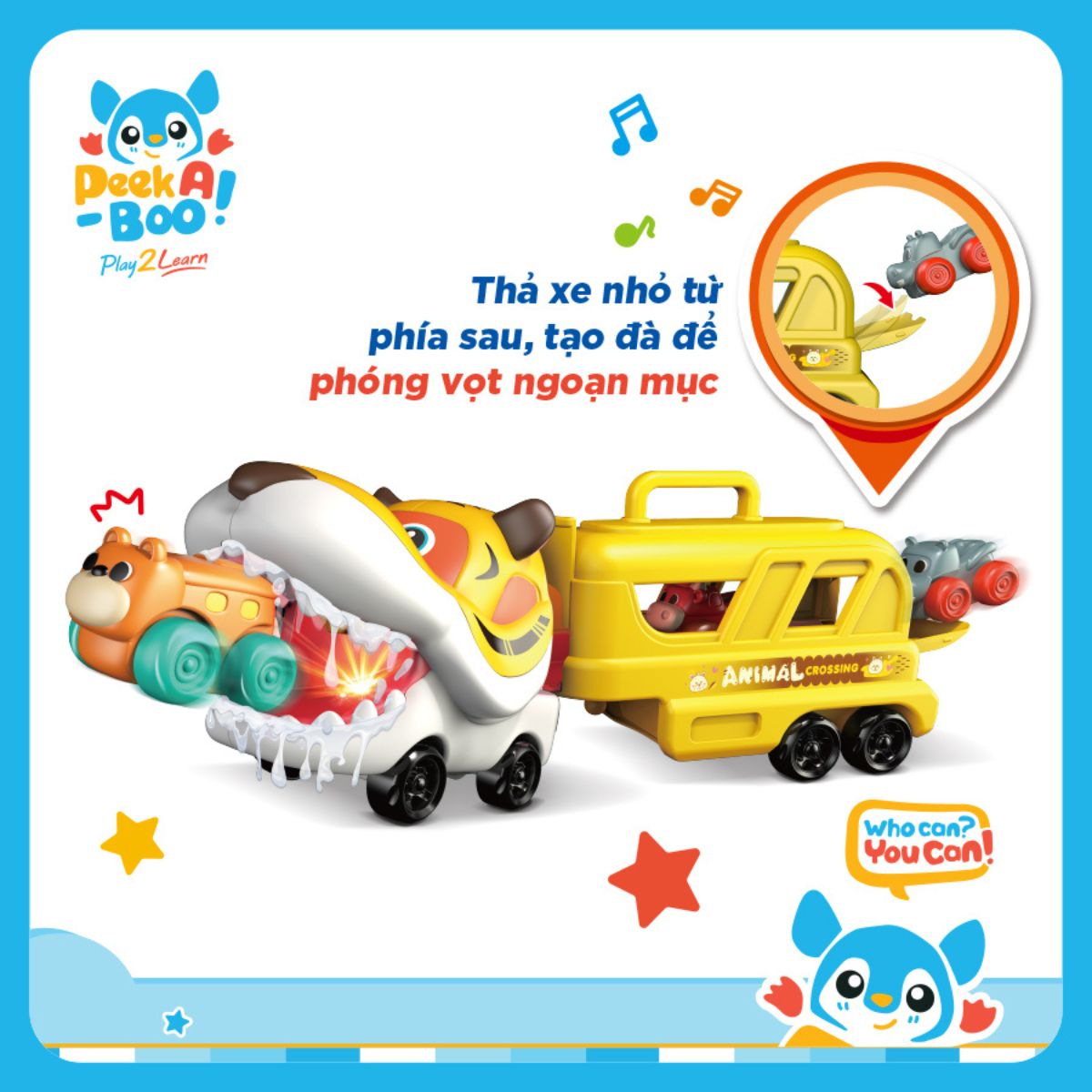 Đồ Chơi Biệt Đội Xe Tải Hổ Vàng PEEK A BOO PAB071Y