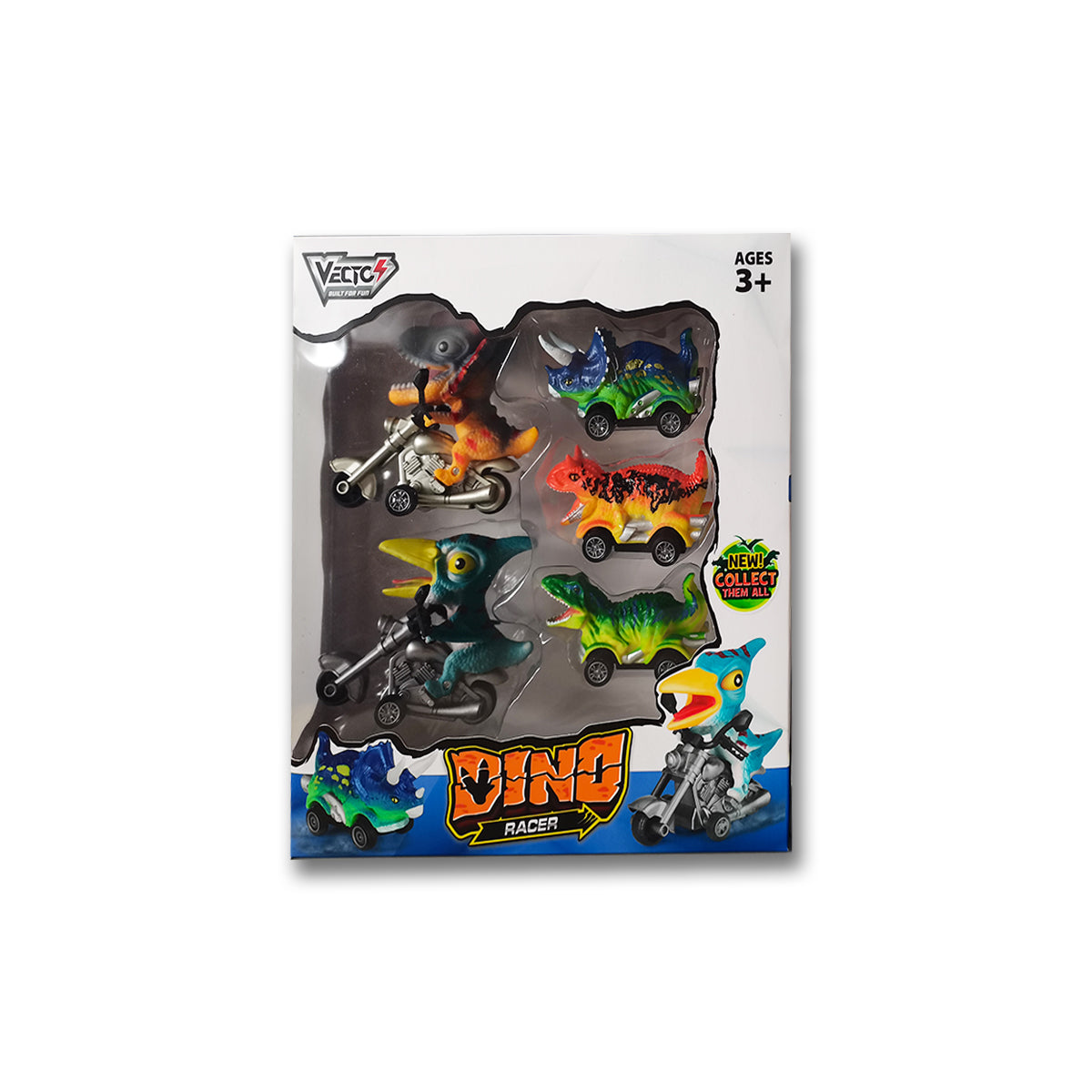 Đồ Chơi Bộ 5 Xe Khủng Long Chạy Trớn - 2 Vecto Vt156-2