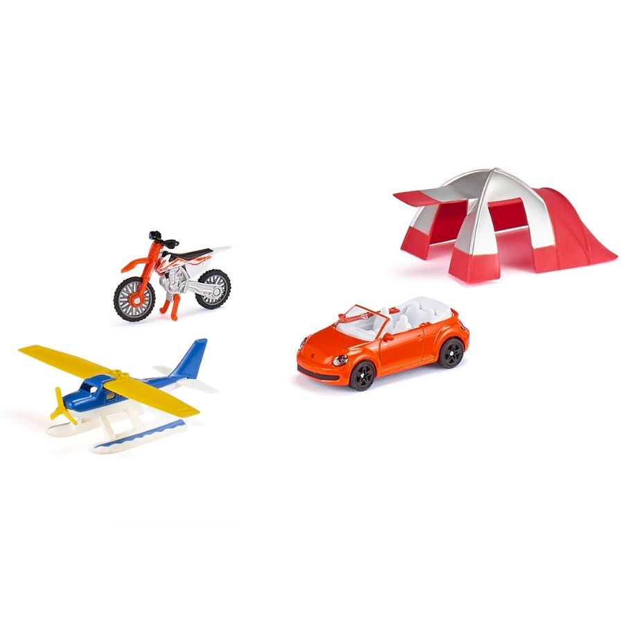 SIKU 6325 Summer Car and Plane Model Gift Set of 2