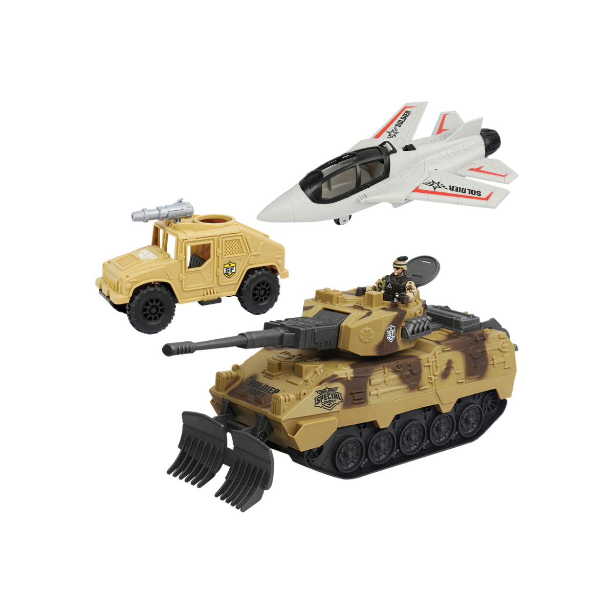 Tank, Armored Vehicle and Combat Vehicle Toy Set VECTO VT3109-56 