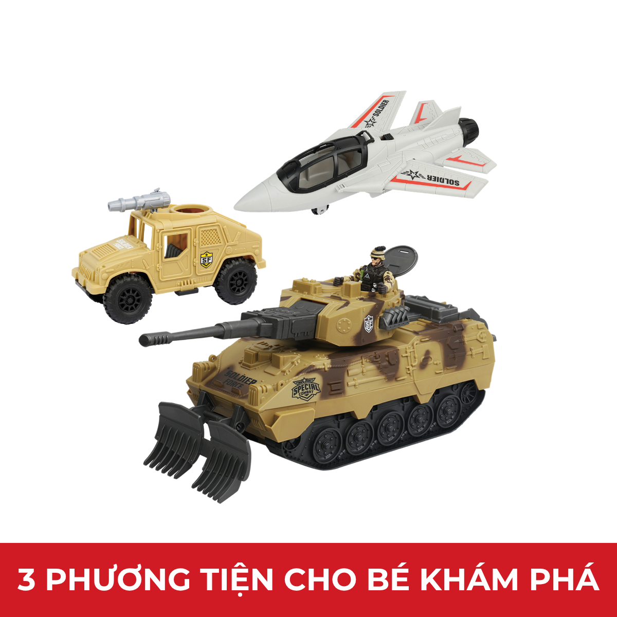Tank, Armored Vehicle and Combat Vehicle Toy Set VECTO VT3109-56 