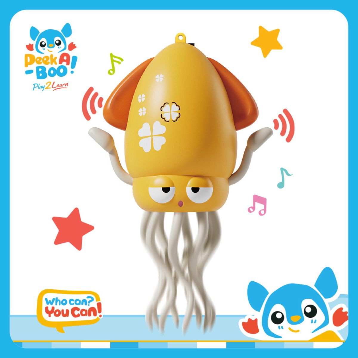 Đồ Chơi Con Mực Nhảy Múa - Vàng PEEK A BOO PAB058Y