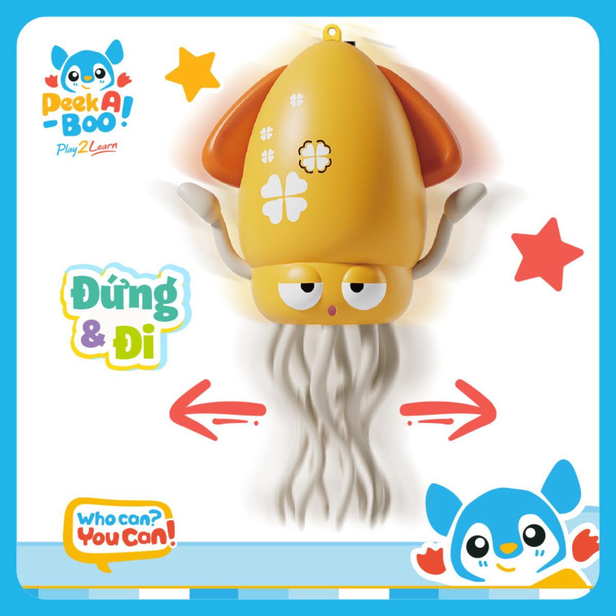 Đồ Chơi Con Mực Nhảy Múa - Vàng PEEK A BOO PAB058Y