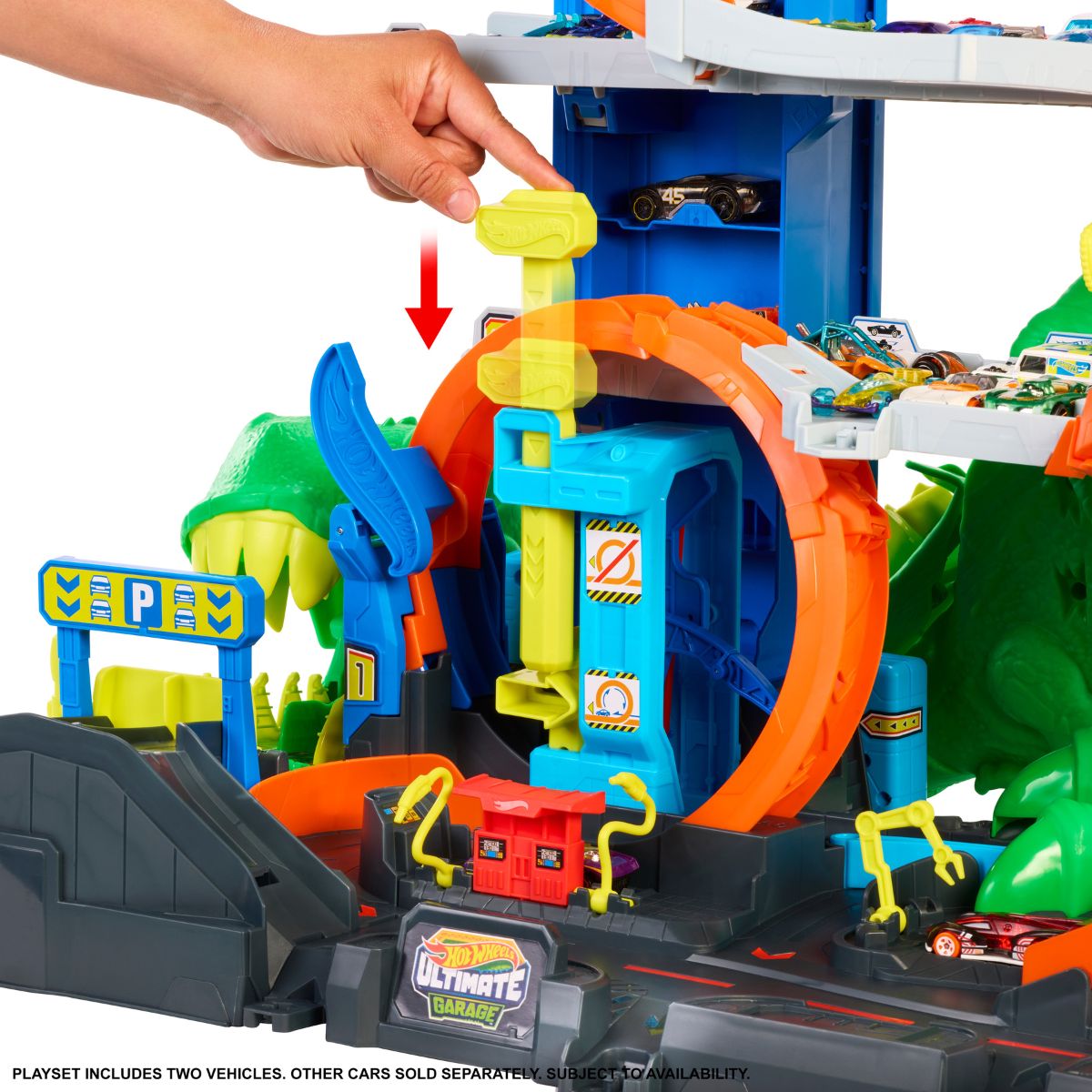 Đồ Chơi Đại Chiến Khủng Long Tại Gara Tối Thượng HOT WHEELS JHL98