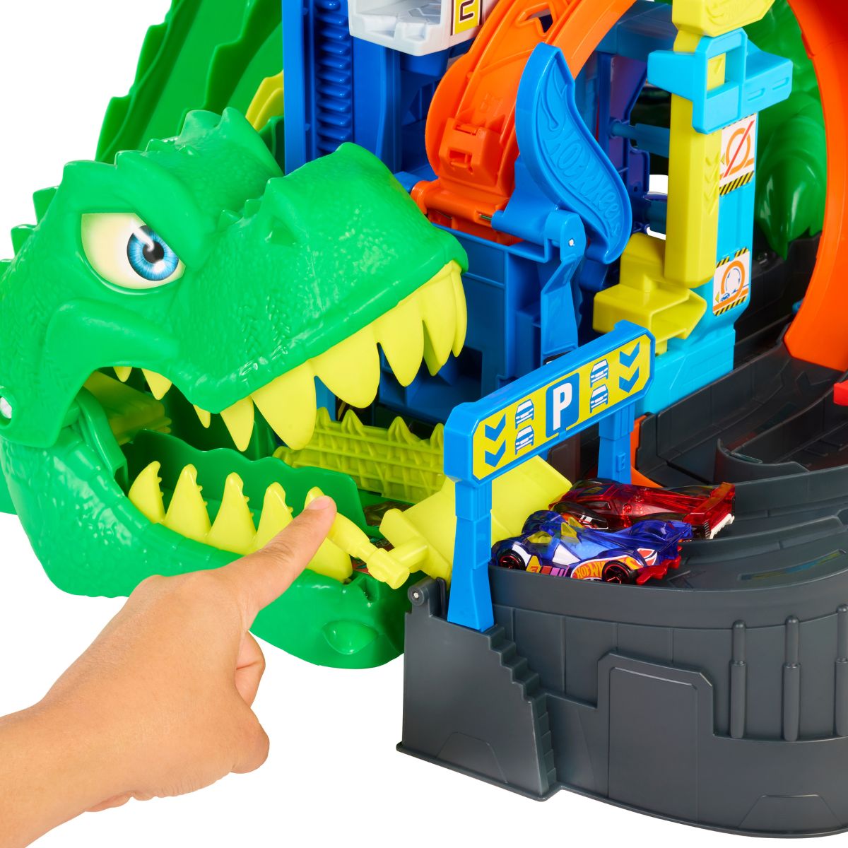 Đồ Chơi Đại Chiến Khủng Long Tại Gara Tối Thượng HOT WHEELS JHL98
