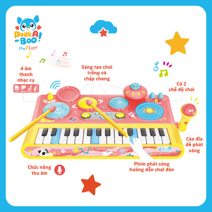 Đồ chơi đàn piano thông minh cho bé PEEK A BOO PAB046