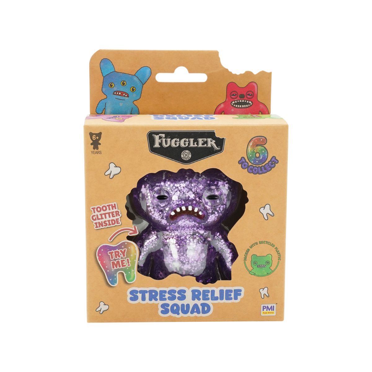 Stress-relief squishy toy character - Purple FUGGLER FG4015/PUR