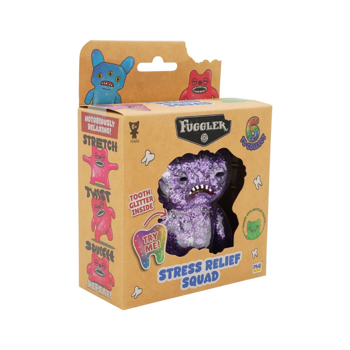 Stress-relief squishy toy character - Purple FUGGLER FG4015/PUR