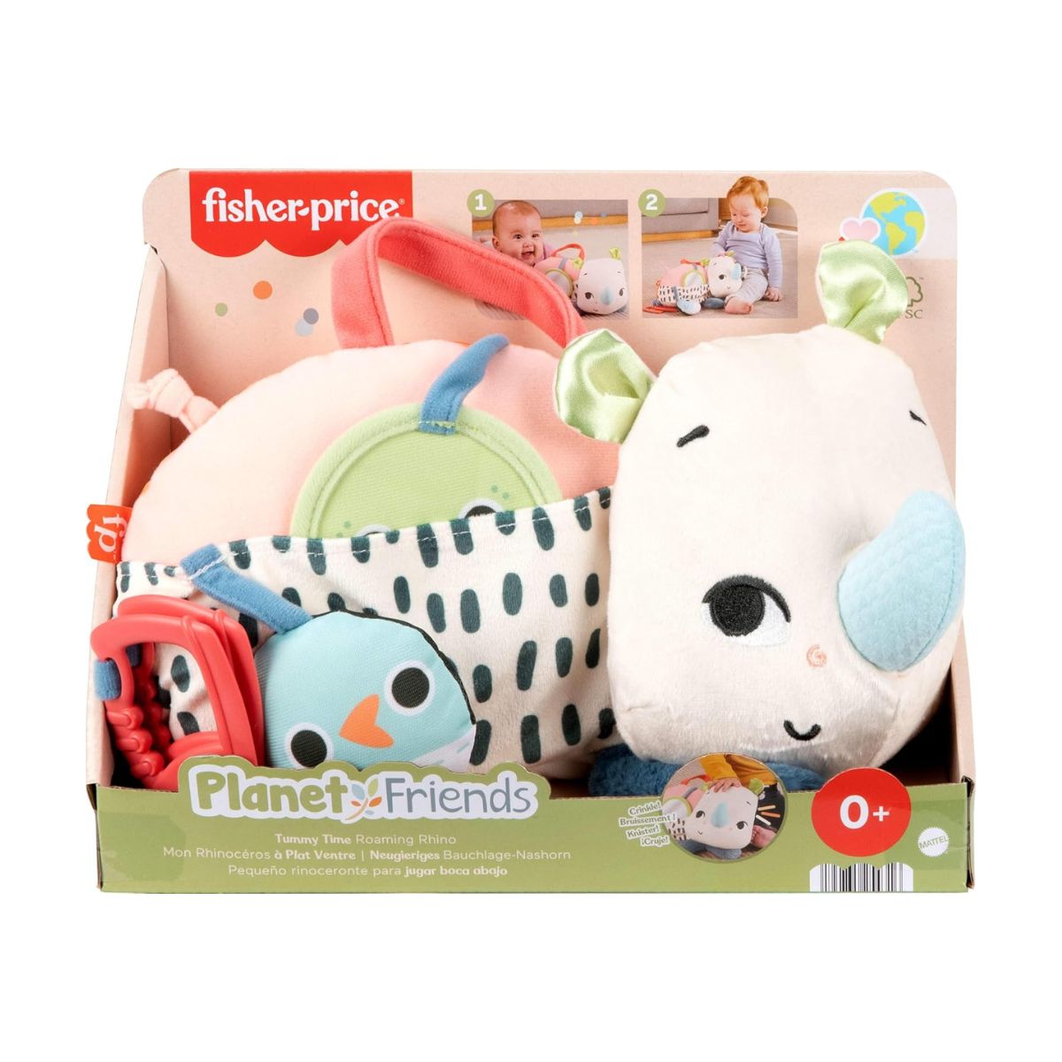 Đồ Chơi Gối Ôm Tê Giác Bé Nhỏ Fisher Price Mattel Hyr55