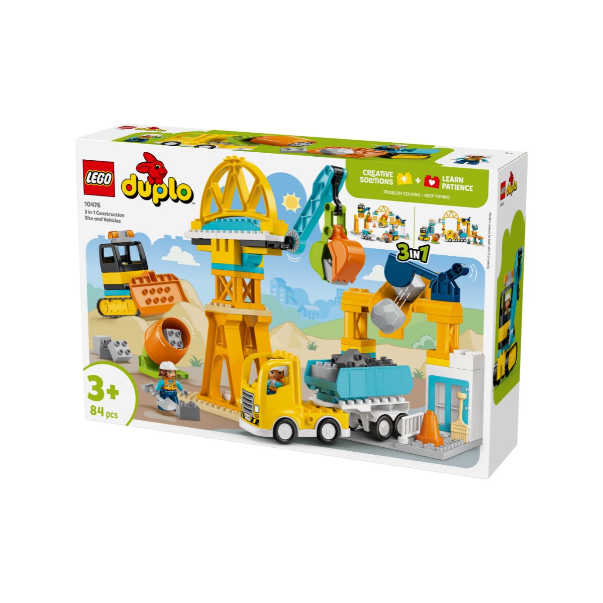 Đồ Chơi Lắp Ráp 3 Trong 1: Công Trường & Xe Công Trình LEGO DUPLO 10476