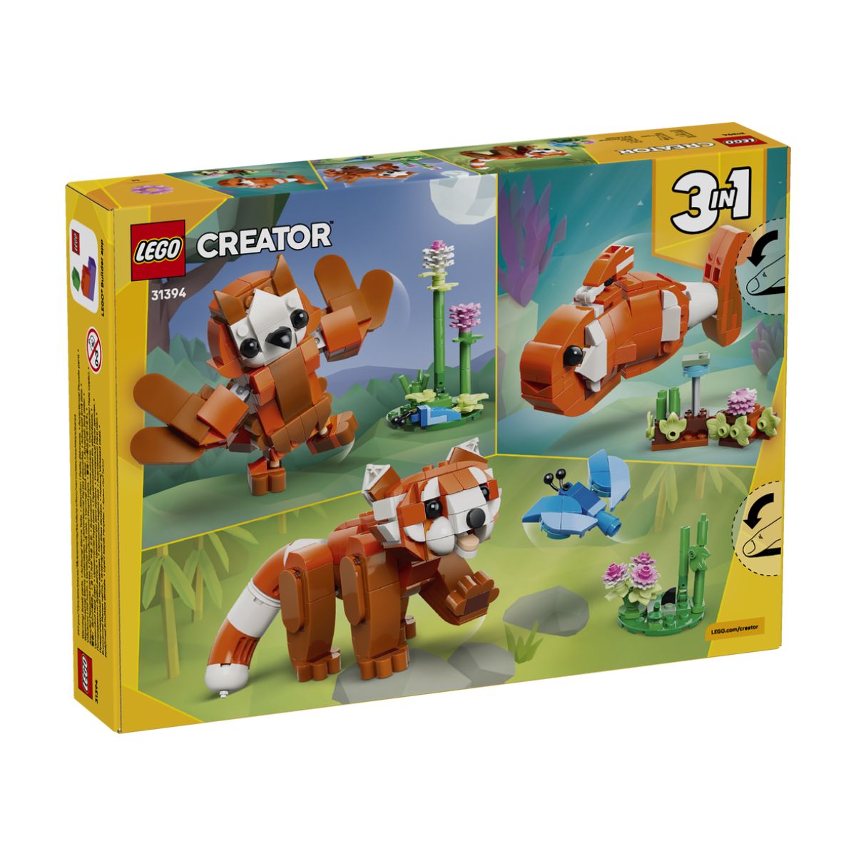 Đồ Chơi Lắp Ráp 3 Trong 1 Gấu Trúc Đỏ Đáng Yêu LEGO CREATOR 31394 (297 Chi Tiết)
