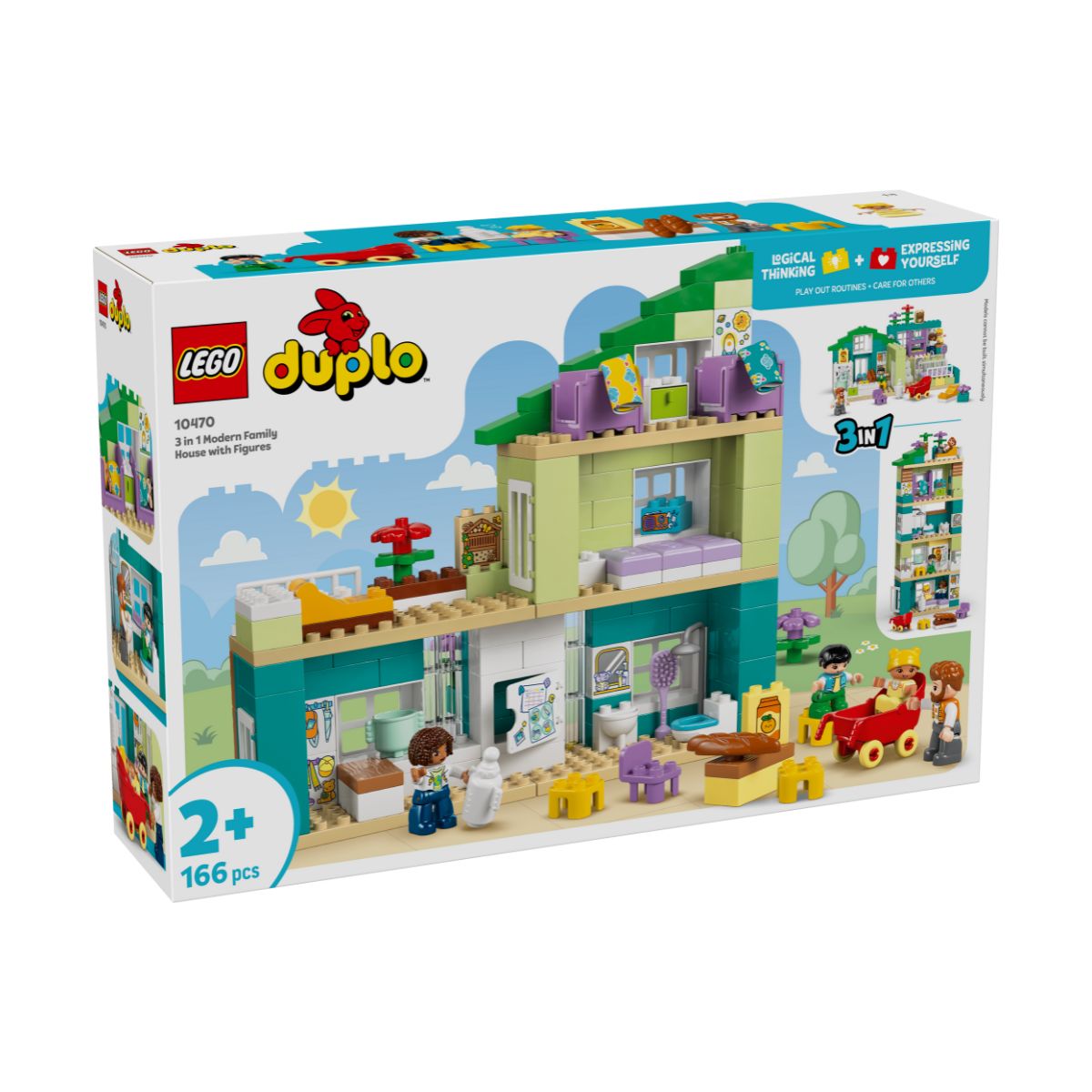 Đồ Chơi Lắp Ráp 3 Trong 1: Ngôi Nhà Hiện Đại Kèm Nhân Vật LEGO DUPLO 10470