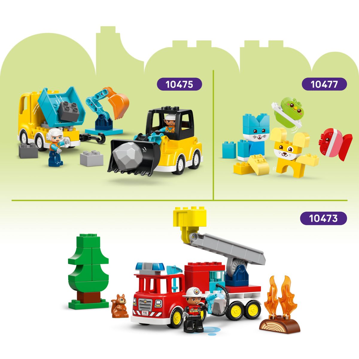 Đồ Chơi Lắp Ráp 3 Trong 1: Xe Công Trình LEGO DUPLO 10475
