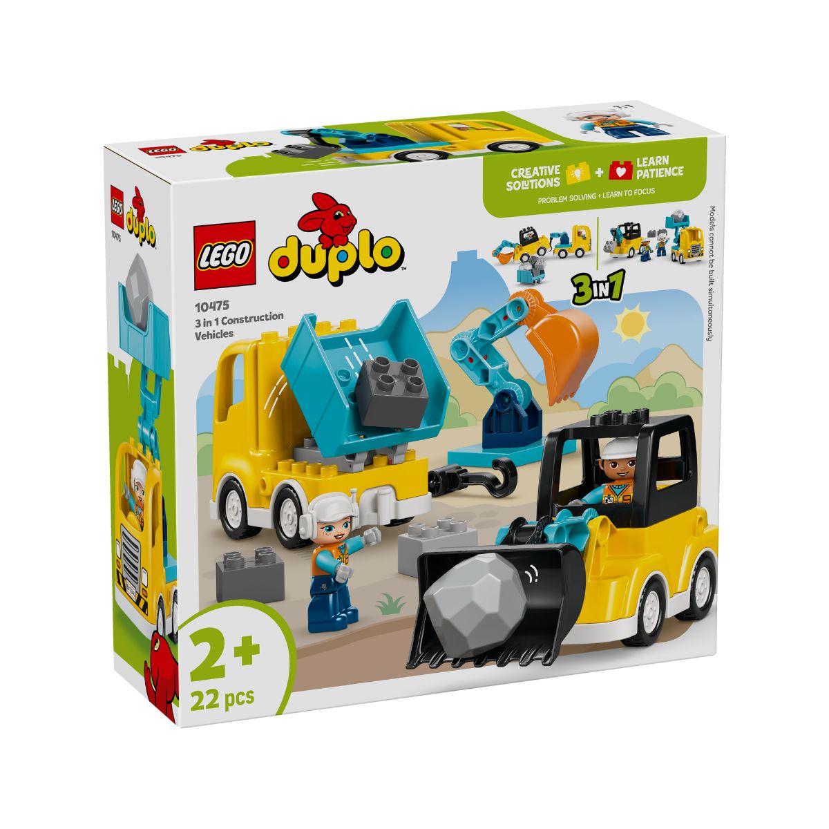 Đồ Chơi Lắp Ráp 3 Trong 1: Xe Công Trình LEGO DUPLO 10475