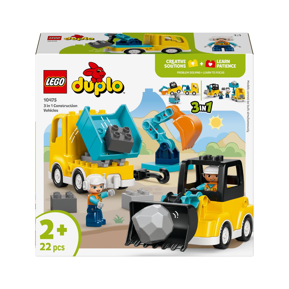 Đồ Chơi Lắp Ráp 3 Trong 1: Xe Công Trình LEGO DUPLO 10475