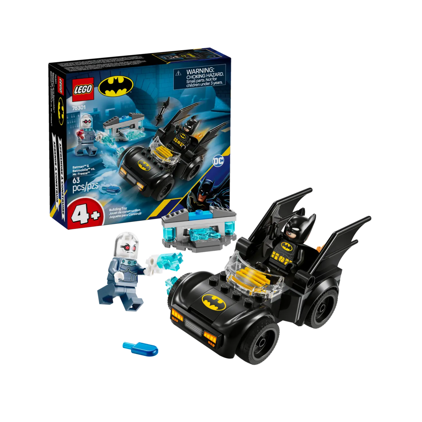 Đồ Chơi Lắp Ráp Batman Và Xe Chiến Đấu Với Mr. Freeze LEGO SUPERHEROES 76301