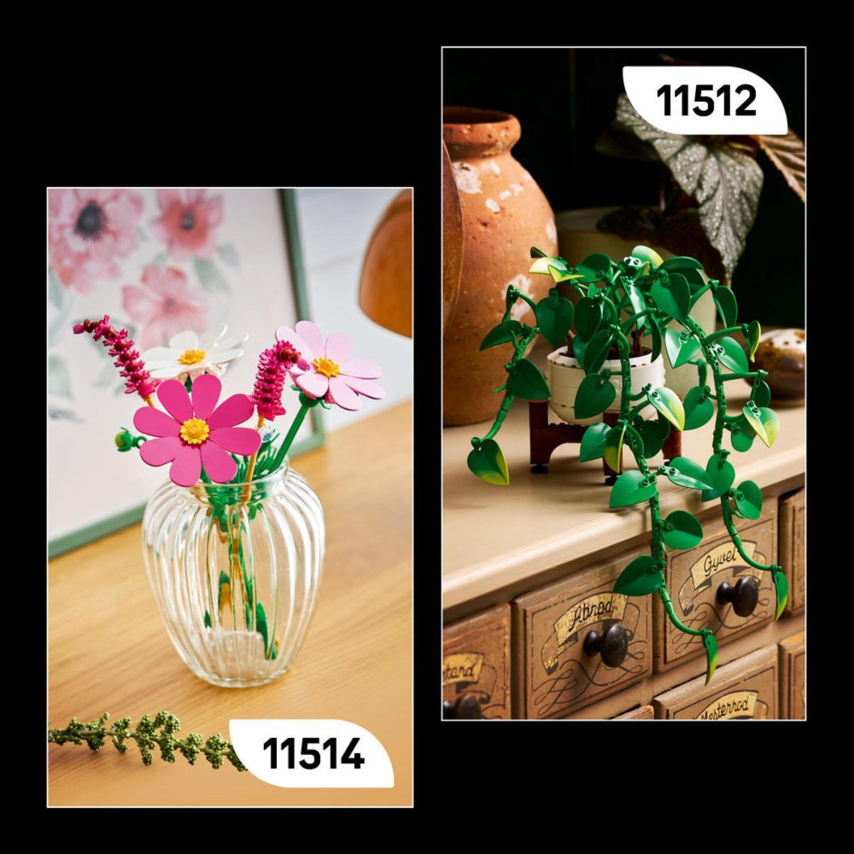 Đồ Chơi Lắp Ráp Bình Hoa Nghệ Thuật Huyền Bí LEGO BOTANICALS 11513 (562 Chi Tiết)