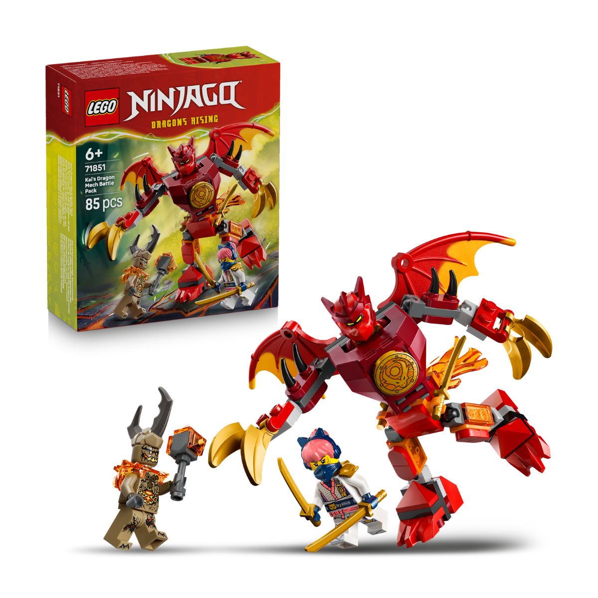 Đồ Chơi Lắp Ráp Bộ Chiến Đấu Chiến Giáp Rồng Của Kai LEGO NINJAGO 71851