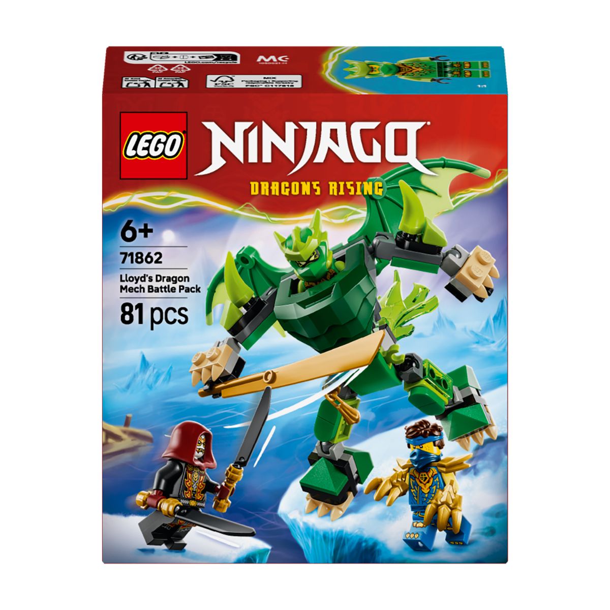 Đồ Chơi Lắp Ráp Bộ Chiến Đấu Chiến Giáp Rồng Của Lloyd LEGO NINJAGO 71862 (81 chi tiết)