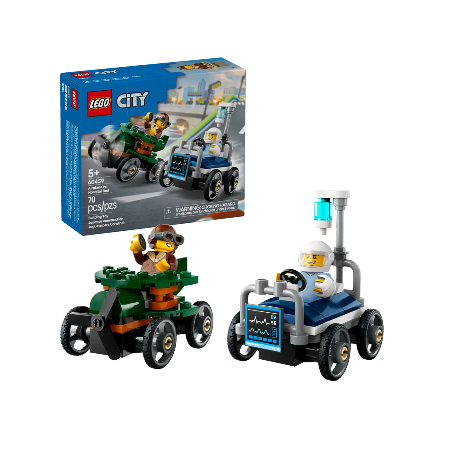Đồ Chơi Lắp Ráp Bộ Đôi Máy Bay Vs Xe Cấp Cứu Di Động LEGO CITY 60459