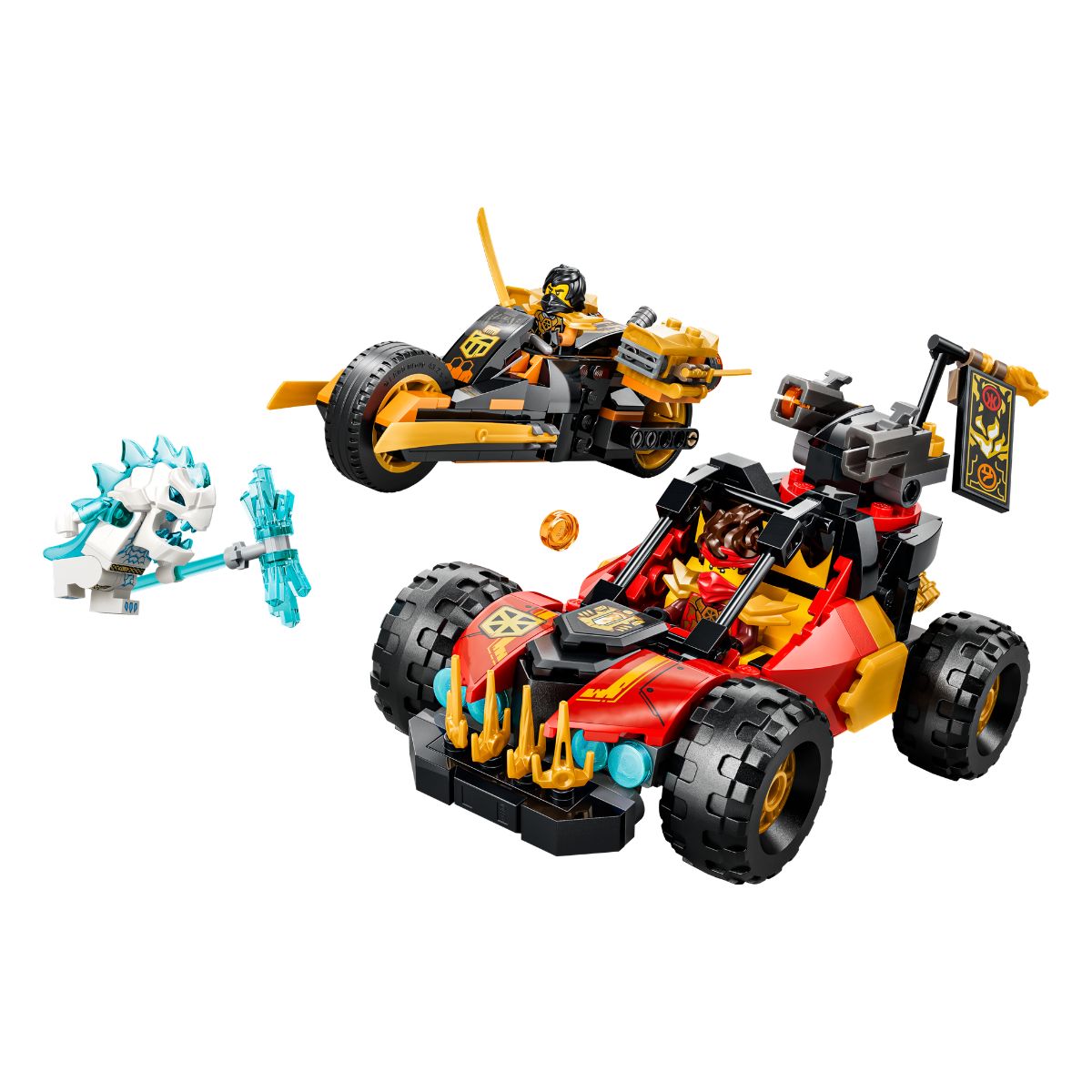Đồ Chơi Lắp Ráp Bộ Đôi Siêu Xe Chiến Đấu Của Kai Và Cole LEGO NINJAGO 71864 (394 chi tiết)
