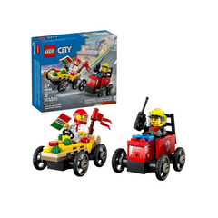 Đồ Chơi Lắp Ráp Bộ Đôi Xe Bán Pizza Vs Xe Cứu Hỏa Chuyên Dụng LEGO CITY 60458
