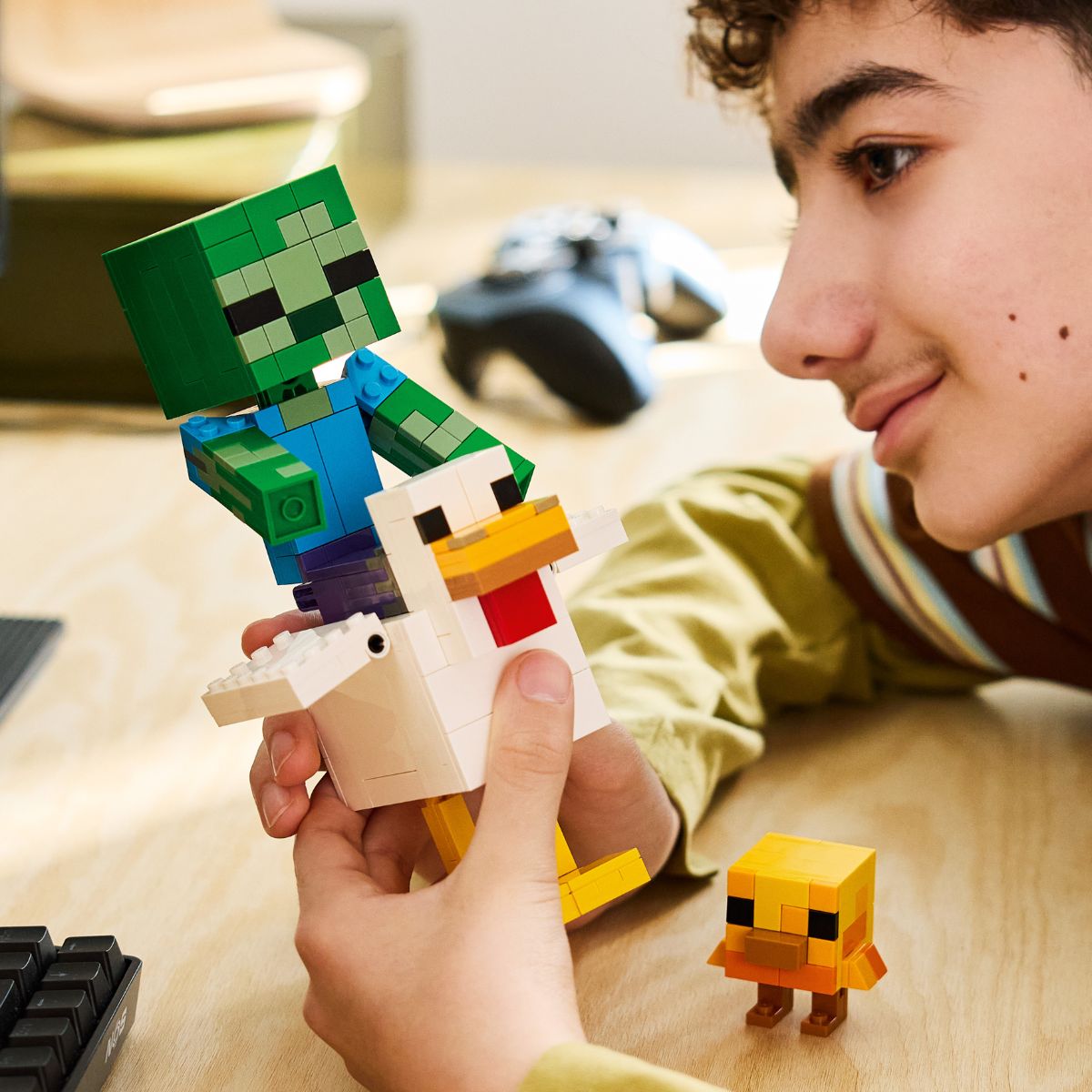 Đồ Chơi Lắp Ráp Chicken Jockey LEGO MINECRAFT 21582 (344 Chi Tiết)